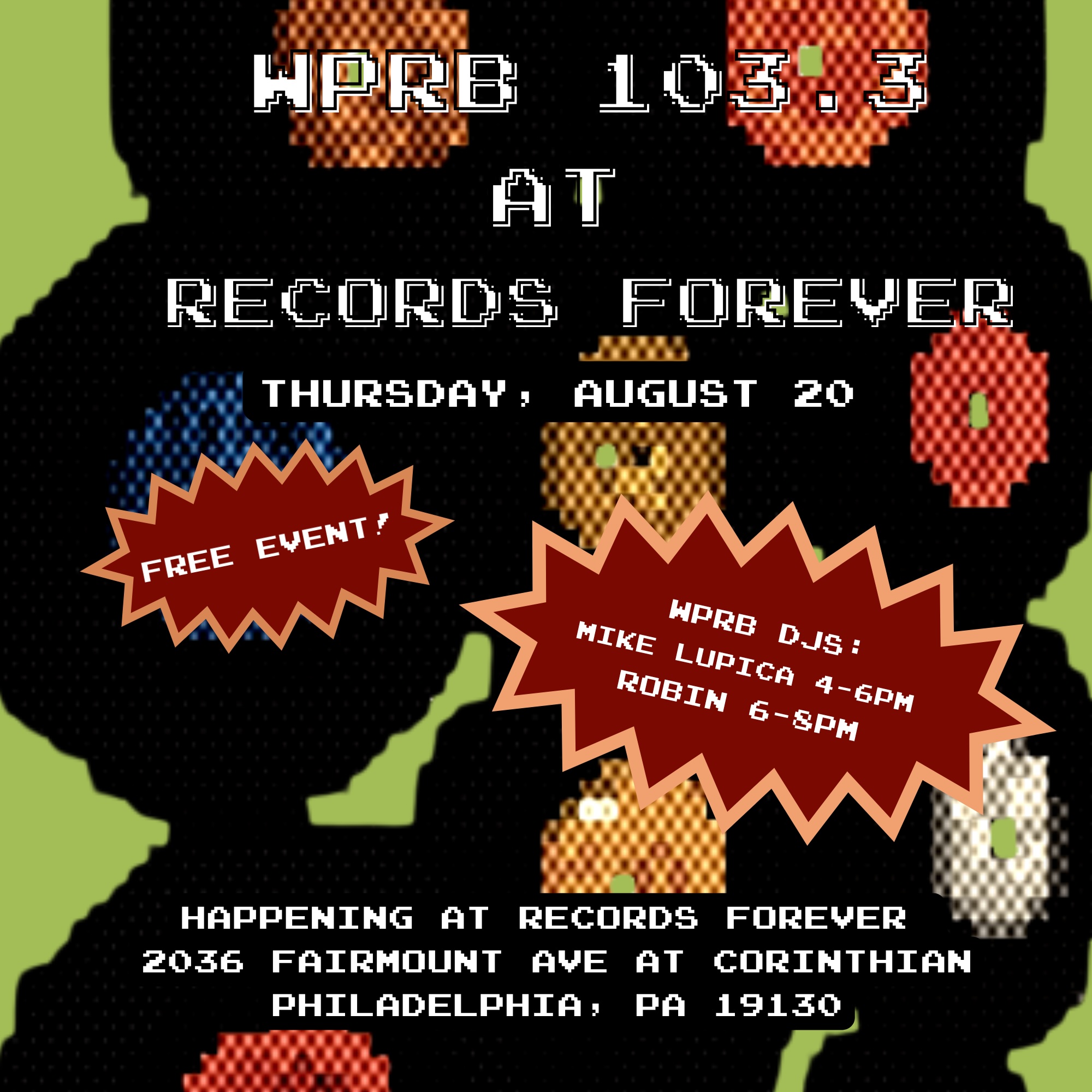 WPRB DJs at Records Forever on August 20th